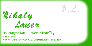 mihaly lauer business card